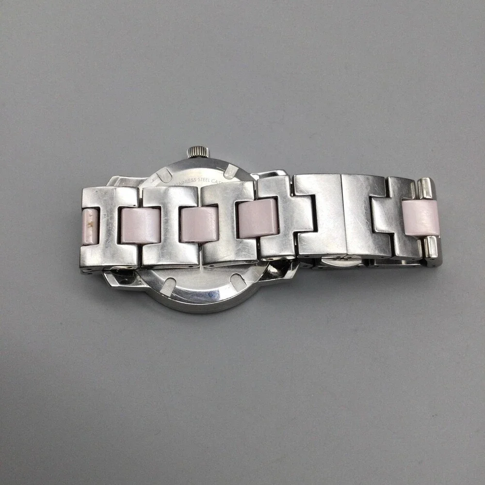 Movado BOLD Watch Womens 36mm Stainless Pink Black New Battery 6.25" - Picture 7 of 14